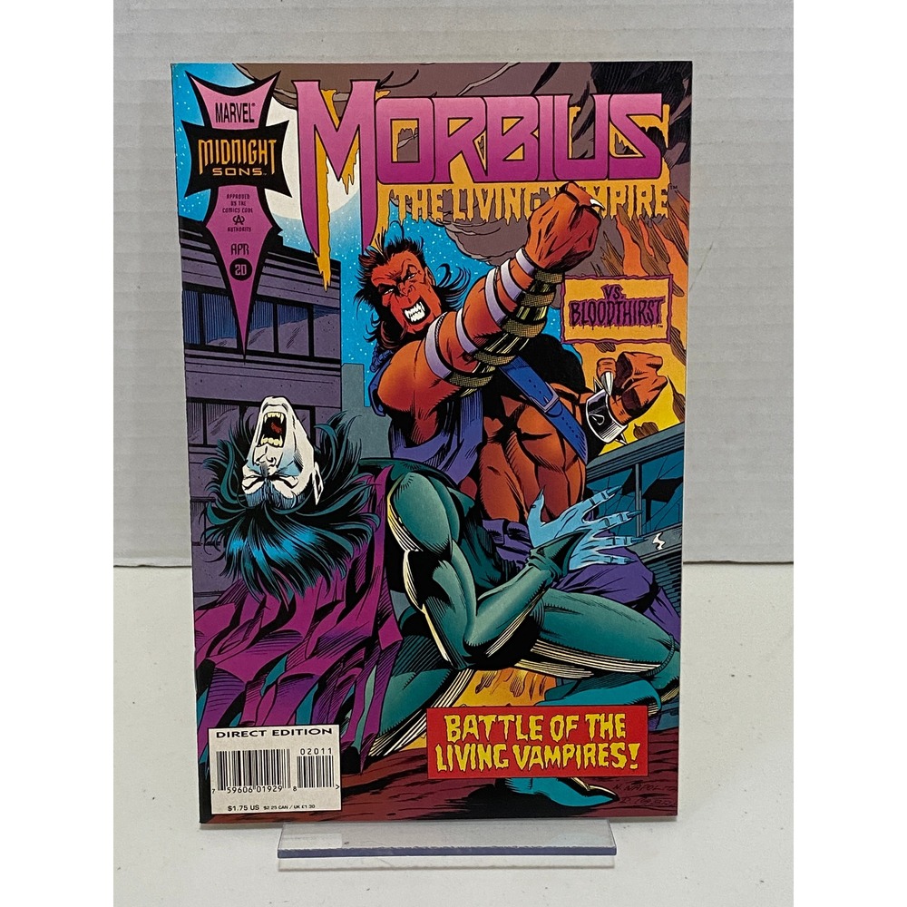 Marvel Comic Morbius The Living Vampire #20 Midnight Sons Multi Color EXCELLENT